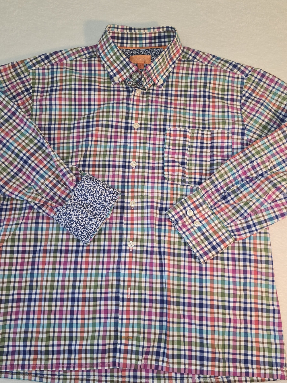 Tallia Mens Sz 16/ 16.5 French Flip Cuff Button Down Long Sleeve Dress Shirt